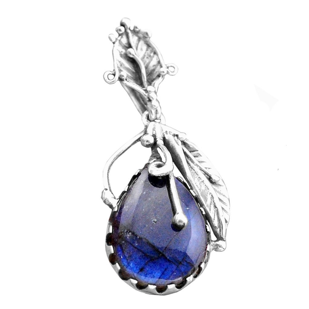 Iridescent Mystery Labradorite Sterling Silver Pendant